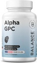 Advanced Memory Formula - Balancebreens Alpha GPC Choline Supplement 600mg, 120 Veg Capsules for Nootropic Brain Support
