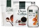 Organic Clean Coffee, Collagen Peptides, and C8 MCT Oil Bundle - Non-GMO, Keto, Paleo - Toxin-Free Coffee with Grass-Fed Collagen - 12 Oz, 11.7 Oz, 32 Oz