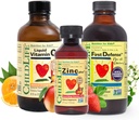 3-Pack ChildLife Essentials Immune Support Bundle - Liquid Vitamin C, First Defense, Zinc - Boosts Immunity for Infants, Toddlers, Kids