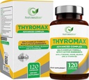 All-Natural Thyroid Support Supplement with 17 Ingredients - 120 Capsules for Men & Women - Vegan Formula with Iodine, L-Tyrosine, Ashwagandha, B12, and Zinc - 60 Day Supply