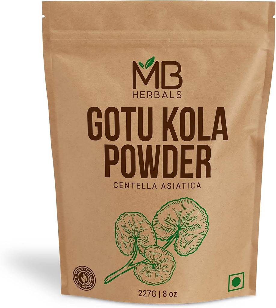Organic Gotu Kola Powder 227g - Centella asiatica - Mandukaparni - Hair Growth Support - Herbal Hair Care Supplement