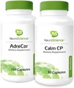 NeuroScience AdreCor and Calm CP Stress + Adrenal Support Bundle - 2 Products, 180 Capsules, 60 Capsules