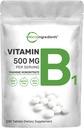 240 Tablets of Micro Ingredients Vitamin B1 500mg | Thiamine Supplement for Metabolism & Nervous System | Essential B Vitamin for Overall Health | Non-GMO, Easy to Swallow Tablets