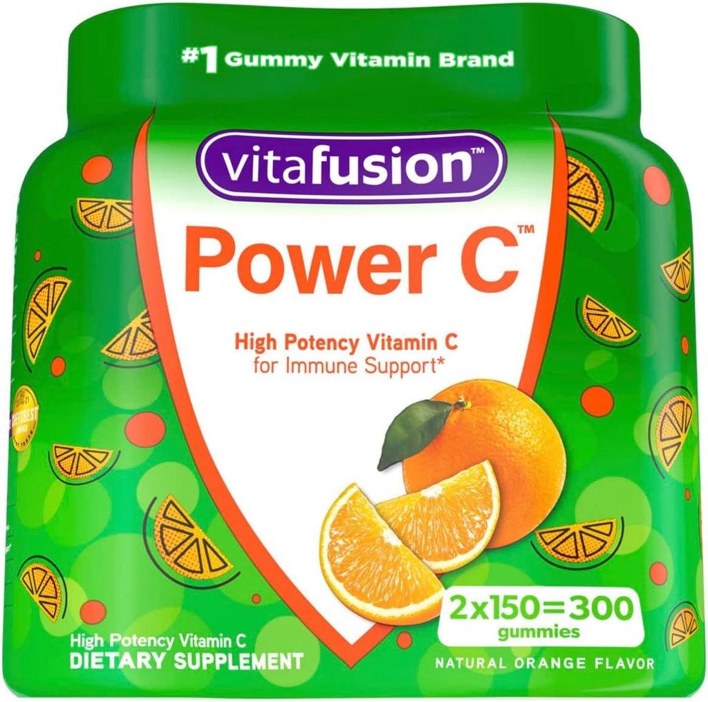 Vitafusion Power C Gummy Vitamins for Adults - Family Bundle, Immune Support and Antioxidant Boost