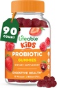 90 Kids Probiotic Gummies with 2 Billion CFU for Gut, Digestive, and Immune Health by Lifeable