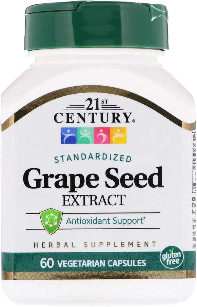 60 Capsules of 21st Century Grape Seed Extract - Antioxidant Support Supplement