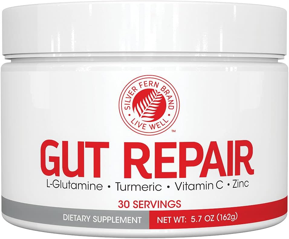 Digestive Health Supplement Powder with L-Glutamine, Curcumin, Zinc & Ascorbic Acid - 30 Servings