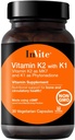Vitamin K2 with K1 for Bone and Circulatory Health - 30 Vegetarian Capsules (2-Pack)
