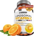 High Absorption Liposomal Vitamin C 2000mg Capsules - Immune System Support & Collagen Booster - Antioxidant Supplement for Better Health - 180 Count