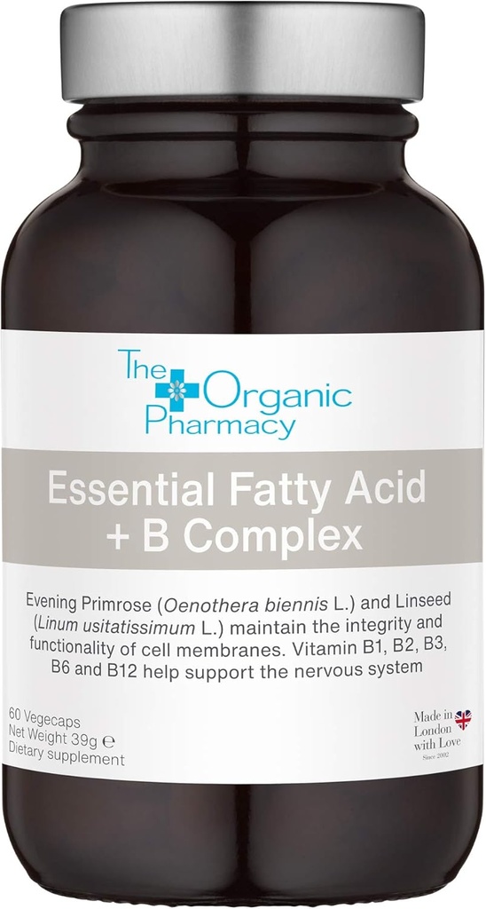 The Organic Pharmacy Essential Fatty Acids and B Complex Capsules - 60 Count, Vegan Formula