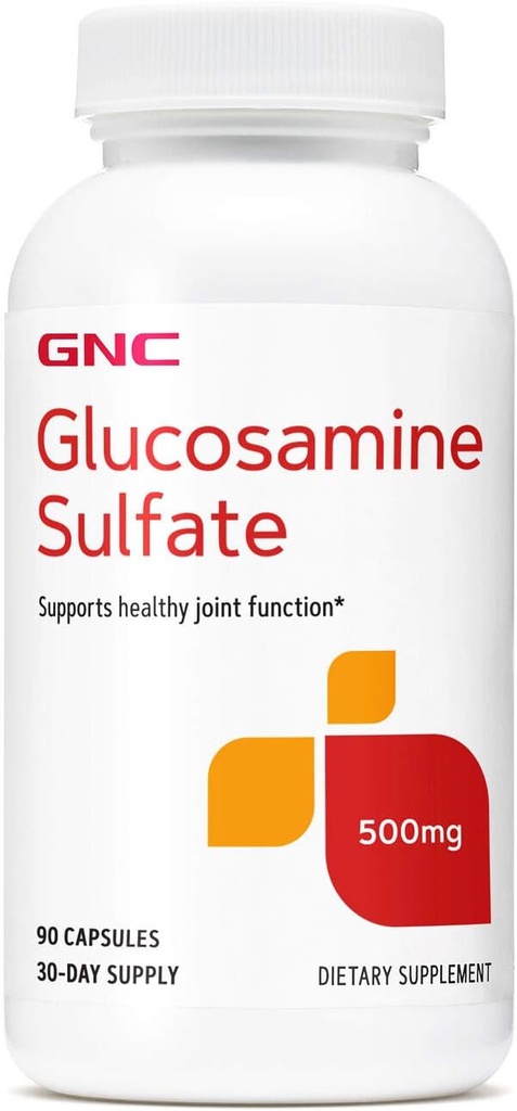 90 Servings of GNC Glucosamine Sulfate 500 mg in 90 Capsules