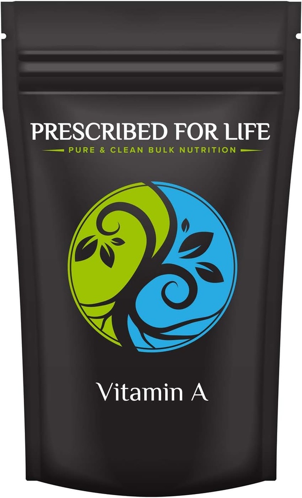 Vitamin A Powder 500,000 IU Retinyl Acetate - Gluten Free, Vegan, Non GMO (2oz / 56g) by Prescribed For Life