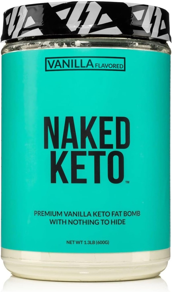Premium Naked Vanilla Keto Fat Bomb Powder - Gluten-Free MCT Oil Powder - GMO-Free Keto Bomb Powder - 1.3 lb