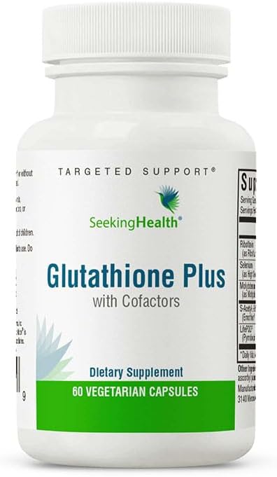Optimal Glutathione Plus Supplement with Cofactors for Immune Support - 100mg S-acetyl-L Glutathione, Antioxidant and Detox - 60 Capsules