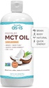 Premium Unflavored MCT Oil C8 & C10 from Non-GMO Coconuts - Ideal for Morning Coffee - Quick, Clean Energy - 32 fl oz (63 Servings)