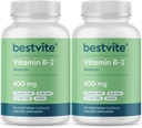 400mg Vitamin B-2 (Riboflavin) Vegetarian Capsules - 240 Count (2 Pack) - Vegan, Non GMO, Gluten Free - No Stearates - High Quality