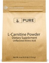 Gluten-Free L-Carnitine Powder (4 oz) - Pure Original Ingredients, Non-GMO Dietary Supplement