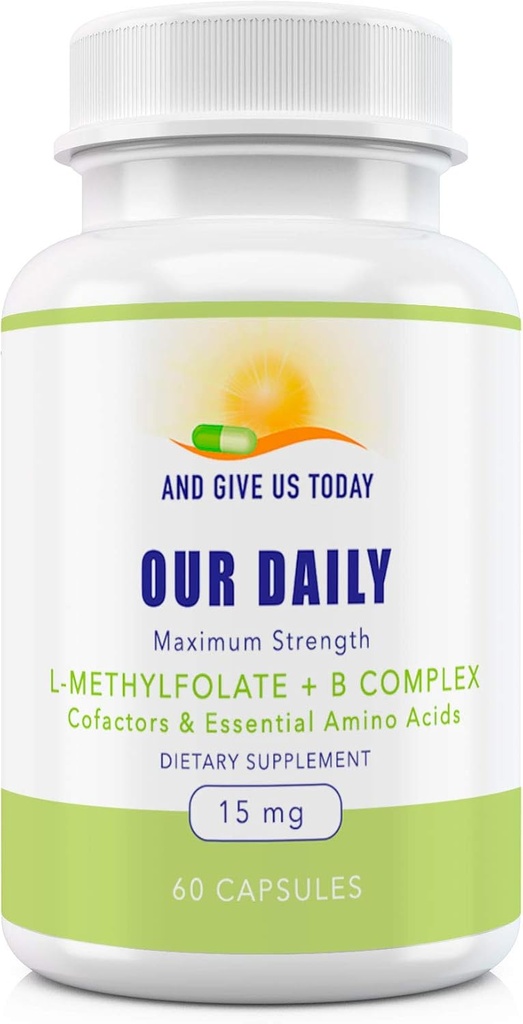 L-Methylfolate B Complex with Essential Amino Acids - Active Folate, Methylated B12, B6 - 60 Count
