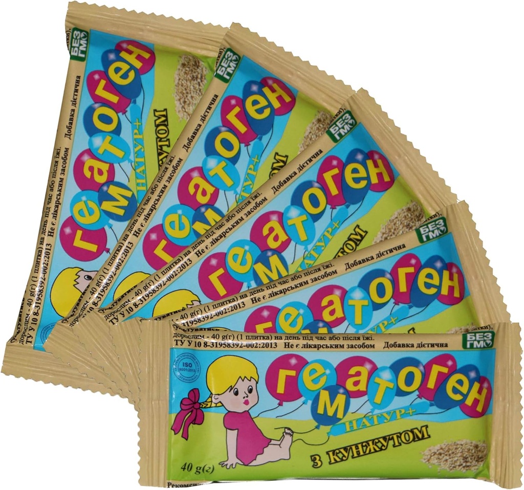 40g Hematogen with Sesame Seeds - Pack of 5 Bars for Quick Energy Boost