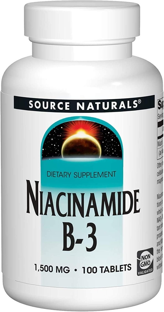 Source Naturals Niacinamide 1500mg Tablets - Pack of 200