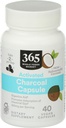 Whole Foods Market 365 Charcoal Activated Capsules, 40 Count - Natural Detox and Digestive Support Supplement
