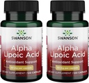 2 Pack Swanson Alpha Lipoic Acid 50mg 120 Capsules - Antioxidant Support & Energy Boost