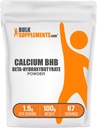 BulkSupplements.com 1500mg Calcium BHB Powder - Unflavored Beta-HydroxyButyrate Supplement with Electrolytes - 100g (3.5 oz) (1 Pack)