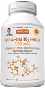 Vitamin K2 MK7 120 mcg Softgels - Supports Calcium Utilization and Heart Health, 60 Count
