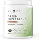 Alaya Naturals Organic Super Greens Powder - Premium Green Juice Superfood Supplement with Adaptogens, Antioxidants, Probiotics - USDA Organic, Non-GMO, Vegan - 30 Servings (Chocolate)