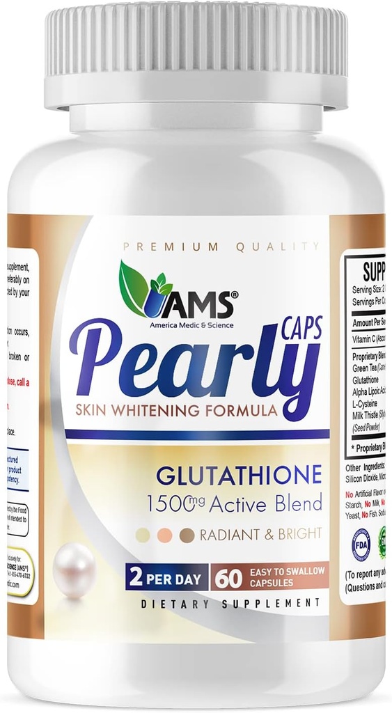 Skin Lightening Glutathione Supplement Capsules with Vitamin C & Alpha Lipoic Acid - 60 Count