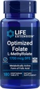 High Potency L-Methylfolate Supplement for Longevity Support - 180 Veg Tablets