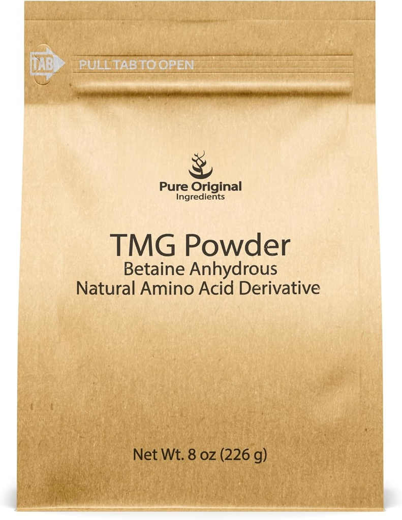 8 Ounce Vegan and Gluten-Free Trimethylglycine (TMG) Powder with Pure Original Ingredients