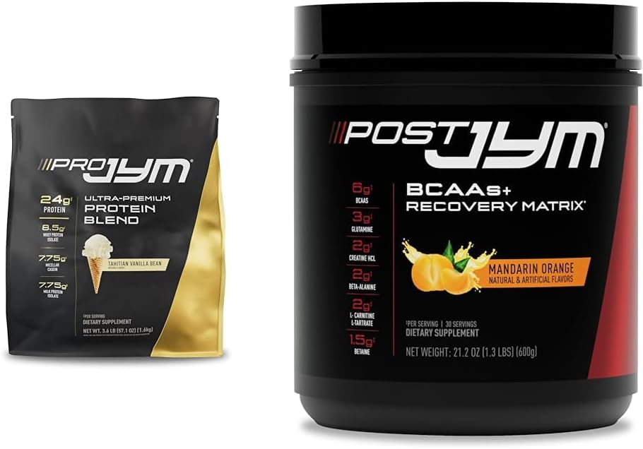 PRO JYM Tahitian Vanilla Bean Post-Workout Supplement - 45 Servings with BCAA's, Glutamine, and Creatine HCL