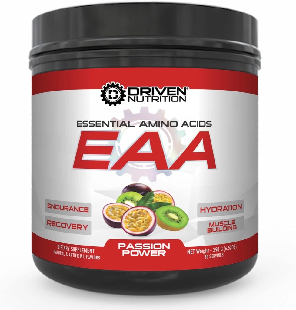 Driven Nutrition Driven EAA - Passion Power Essential Amino Acid Drink, Full Spectrum Formula