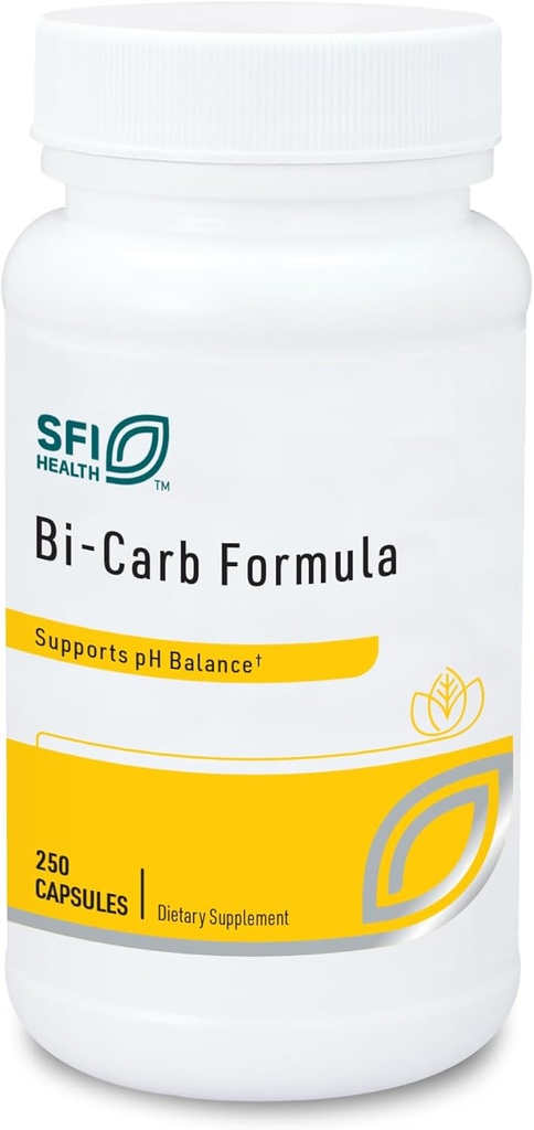 250 Capsules Klaire Labs Bi-Carb Formula for Healthy pH Balance & Gastrointestinal Support - Sodium Bicarbonate & Potassium Bicarbonate Dietary Supplement