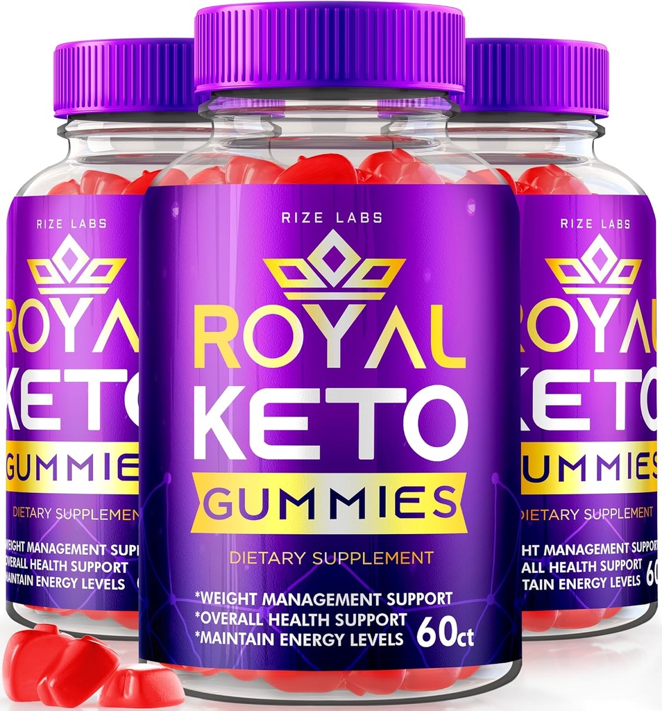 Rize Labs Royal Keto Gummies 3 Pack - Organic Apple Cider Vinegar Gummies for Slimming Formula Support in Men and Women (180 Gummies)