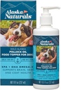 Alaska Naturals Wild Alaskan Fish Oil for Dogs - Omega 3 Dog Supplements - Supports Skin, Coat, Brain Health - Natural Liquid Topper - 8 oz. Pump