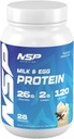 French Vanilla Milk & Egg Protein Powder | 26g Protein | 28 Servings | Ideal for Sensitive Stomachs | Muscle Building Formula | Non-Bloating Dairy Protein