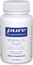 Vegan Vitamin D3 Capsules for Musculoskeletal, Cardiovascular, Neurocognitive & Immune Health - 120 ct.