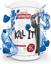 5% Nutrition Rich Piana Kill It Pre Workout Powder - Boost Pump, Strength, Endurance with Creatine, Caffeine, Beta Alanine - Blue Raspberry, 13.69 oz, 40 Servings