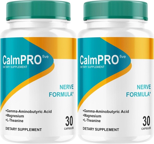 (2 Pack) Natural Calm Pro 5 Supplement Capsules - Advanced Formula for Relaxation - 2 Bottle Pack