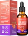 Sugar-Free Strawberry Magnesium Glycinate Liquid Drops with Vitamin D3 for Calm, Sleep, and Energy - 50mL