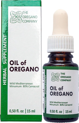 0.50 fl. oz Liquid Oregano Oil Drops - High Carvacrol Potency, Vegan & Vegetarian, Edible Food Grade Supplement