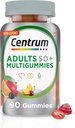 Centrum MultiGummies Gummy Multivitamin for Adults 50 Plus - 90 Count, Assorted Fruit Flavor with Calcium, Zinc, Vitamins B & D