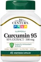 High Potency Curcumin 95 Herbal Supplements for Modern Living, 45 Capsules