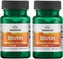 Swanson Biotin 10,000 mcg Timed-Release Tablets - 120 Tabs - Pack of 2