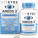 60 Count Viteyes AREDS 2 Advanced Macular Support with Bilberry, Grapeseed, FLORAGLO Lutein, and Selenium - Natural Vitamin E - Allergen Free - Eye Vitamins for Vision Protection