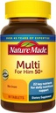 Men's Multivitamin 50+ Tablets with Vitamin D, 90 Count - Daily Nutritional Support for Men over 50