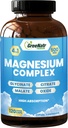 Magnesium Complex Supplement with Glycinate, Citrate, Malate & Oxide - Tablets for Digestion, Sleep, Heart Health, & Energy - 120 CountMagnesium Vitamins