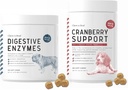 Digestive Enzymes, Probiotics, and Cranberry Soft Chews for Dogs - Supports Digestion and Urinary Health - 120 Chews